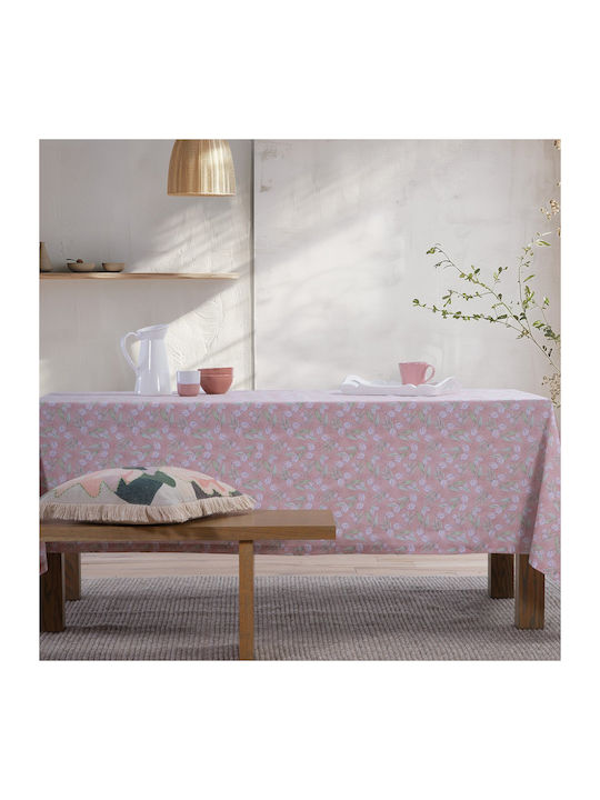 Nef-Nef Homeware Τραπεζομάντηλο Βαμβακερό Αλέκιαστο Be You Tiful Ροζ 140x240εκ.