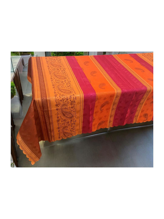 Linea Home Tischtuch Fleckabweisend India Orange 160x220cm