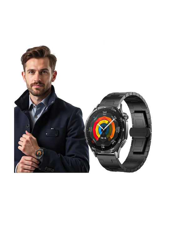 Huawei Armband Rostfreier Stahl Schwarz (Huawei Watch GT 2 (22mm))