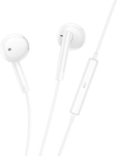 Hoco M95 Earbuds Freihändig Kopfhörer mit Stecker USB-C Weiß