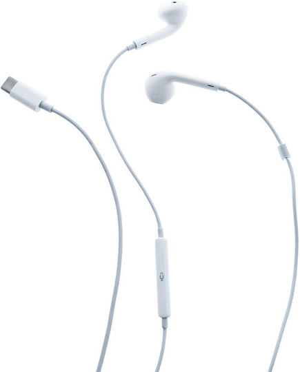 Platinet Pl0508 Earbuds Handsfree Ακουστικά με Βύσμα 3.5mm Λευκό