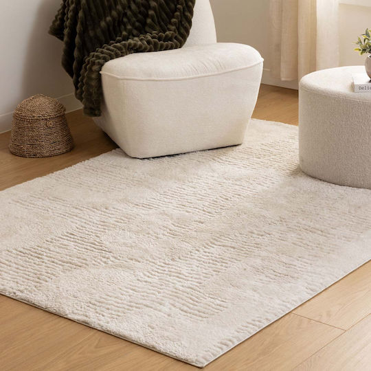Atmosphera Inspi Berb Bli Rectangular Ecru Living Room Rug 150x200cm