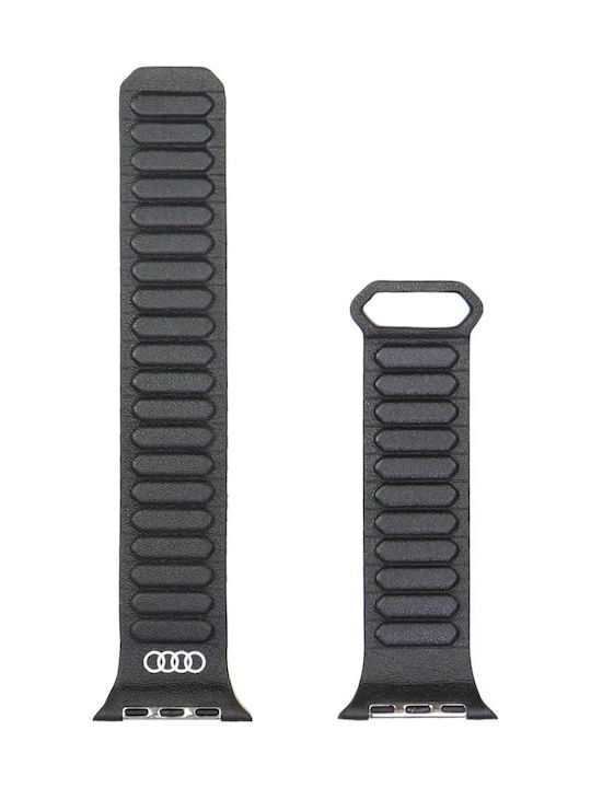 Audi Λουράκι Δερμάτινο Μαύρο (Apple Watch 44 / 45 / 46 / 49 mm)
