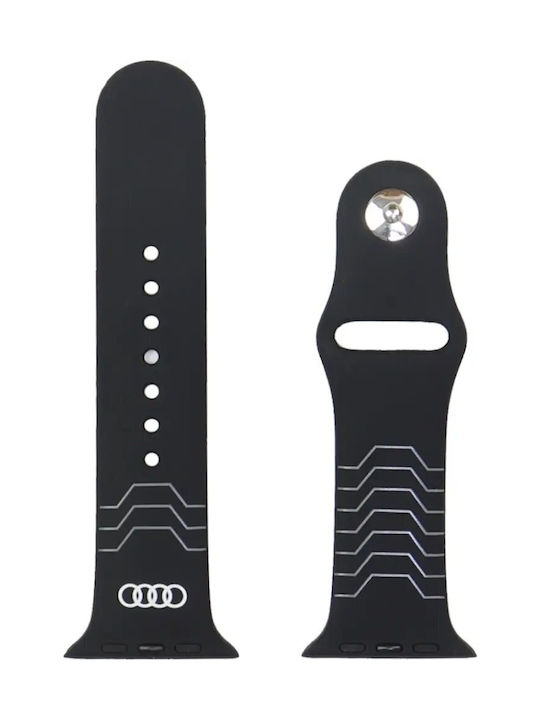 Audi Λουράκι Σιλικόνης Μαύρο (Apple Watch 44 / 45 / 46 / 49 mm)