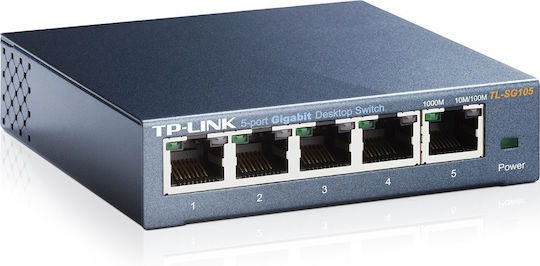 TP-LINK TL-SG105 Unmanaged L2 Switch with 5 Gigabit (1Gbps) Ethernet Ports