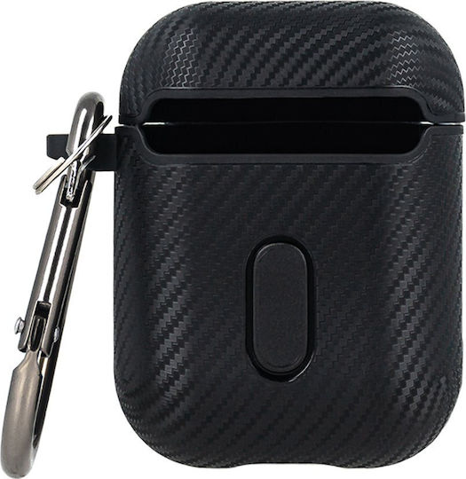 TelForceOne Carbon Premium Case Silicone in Black color for Apple AirPods 4
