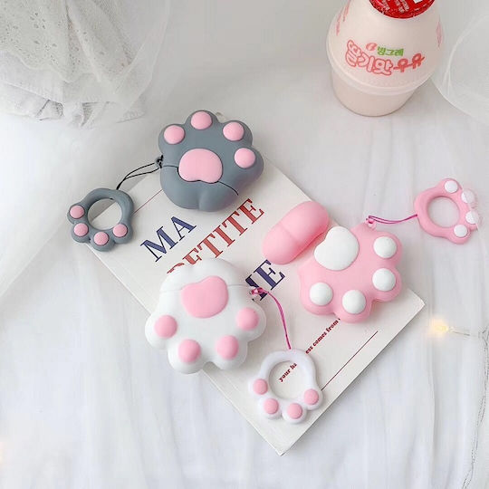 Lykl Cat Paw Husă în culoarea Roz pentru Apple AirPods 1 / AirPods 2
