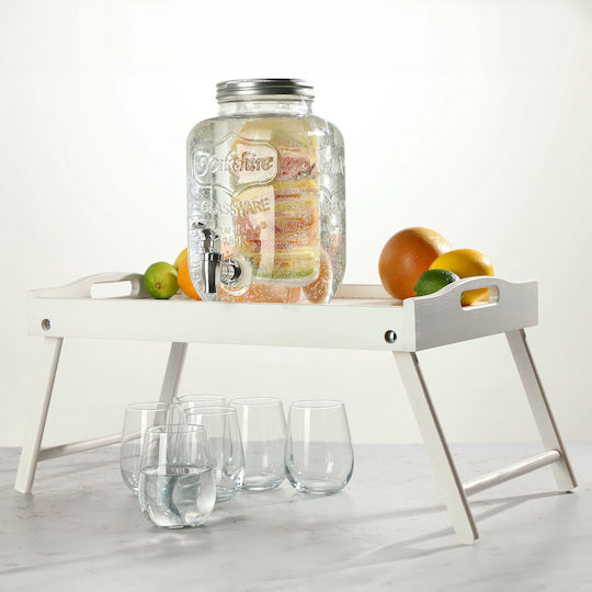 Borcan de sticlă Kadax 4l cu robinet pentru apă, limonadă, sucuri