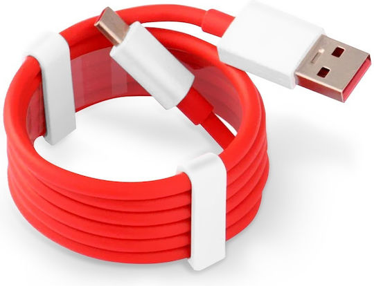 OnePlus USB 2.0 Кабел USB-C Мъжки - USB-A 100W Червен 1.5m e3730