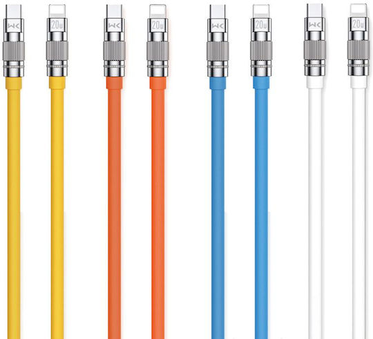 WK WDC-187 Редовна USB-C към Lightning кабел 20W Оранжев 1.2м (250678)