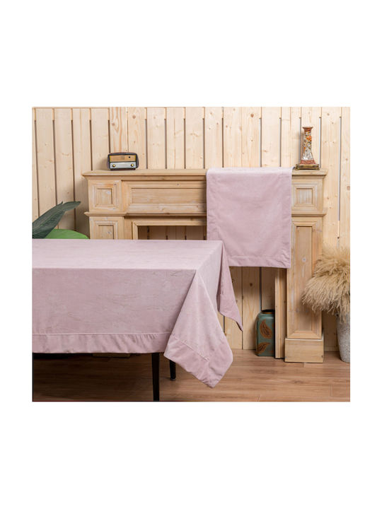 Liolios Home Μαξιλάρι Καναπέ από Βελούδο Pink 45x45εκ.