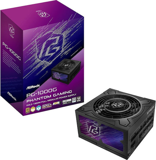 ASRock Phantom Gaming PG-1000G 1000W Schwarz Computer-Netzteil Vollständig modular 80 Plus Gold