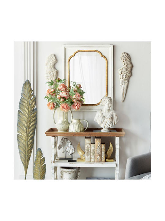 Artekko Wall Decor Angel Ecru Ceramic Material 61x5x31cm 2 Pieces
