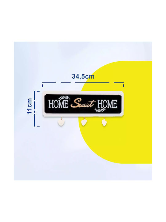 Uncle George Handmade Wall Sign Black Wooden 34.5x1x11cm