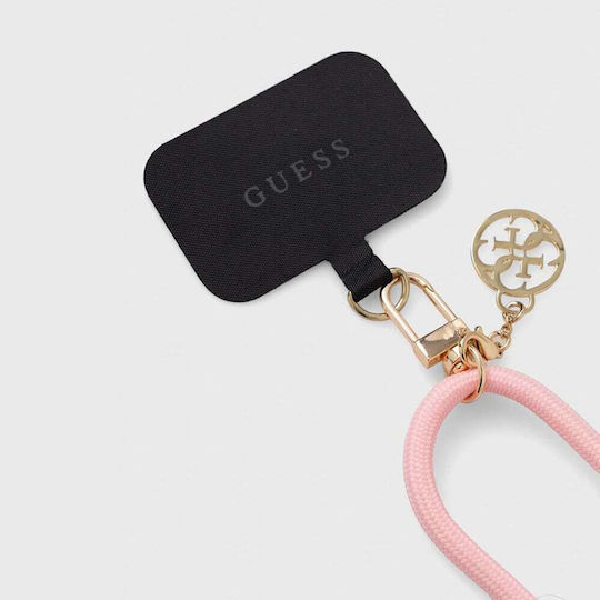 Guess CBDY Cord Nylon Metal Charm Neck Strap for Mobile Phones Pink