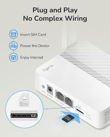 Cudy LT300 v2 Wireless 4G Router with 2 Ports