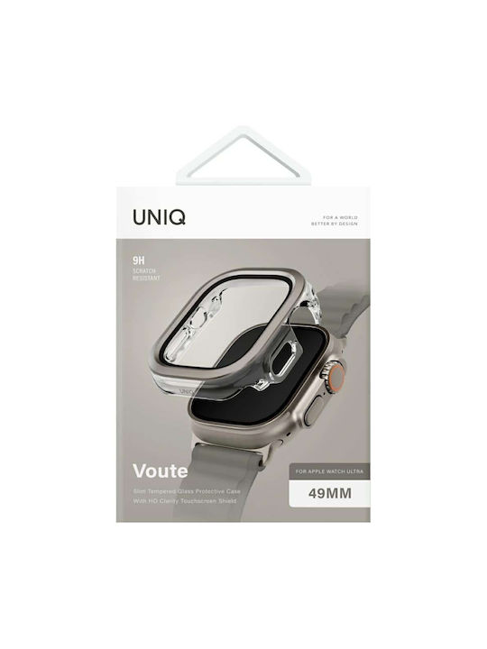 Uniq Plastic Case with Glass in Silver color for Apple Watch Ultra 49mm