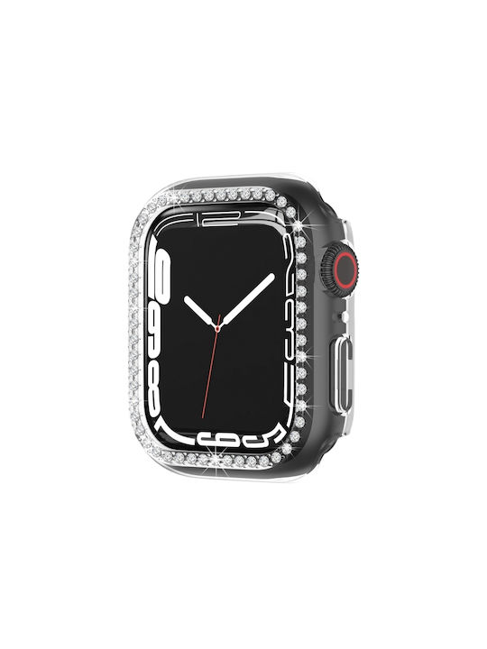 Προστατευτική Σκληρή Θήκη Electroplating Apple Watch Series 9 8 7 45mm Διάφανο