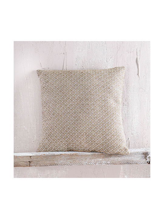 Rythmos Dekorativer Kissenbezug Editor aus 100% Baumwolle Gold 40x40cm