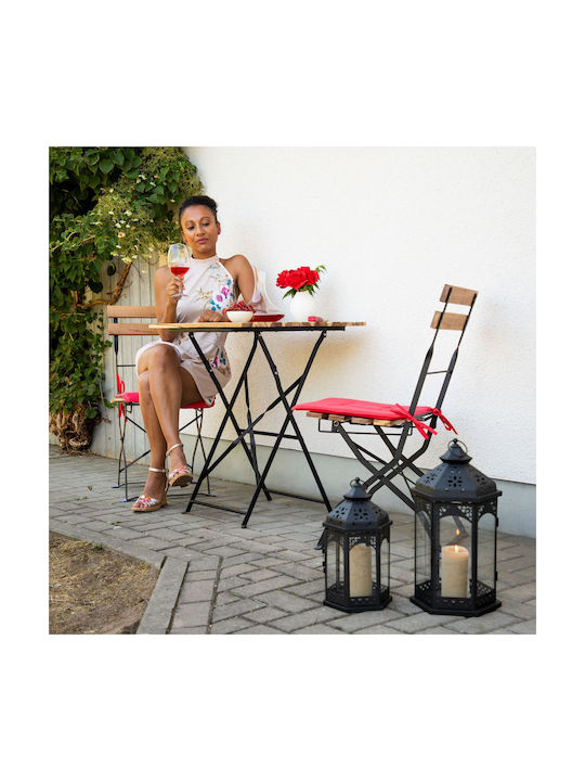 Set aus 3 Vintage Laternen aus schwarzem Metall Relaxdays