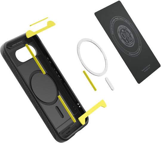 Spigen Rugged Armor (MagFit) Umschlag Rückseite Silikon 2mm Schwarz (Google Pixel 9a)
