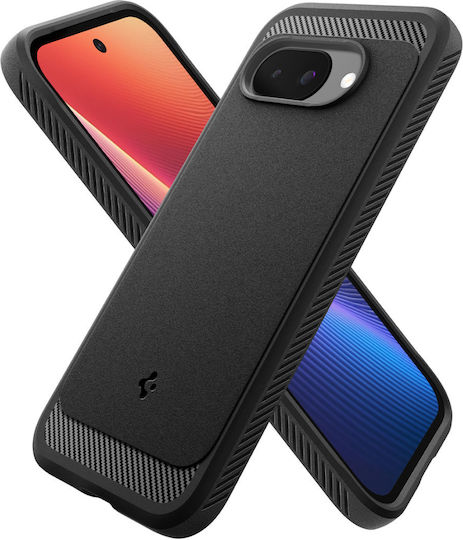 Spigen Rugged Armor (MagFit) Umschlag Rückseite Silikon 2mm Schwarz (Google Pixel 9a)