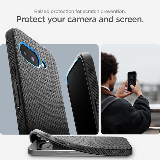 Spigen Liquid Air Back Cover Silicon 0.3mm Negru (Google Pixel 9a)