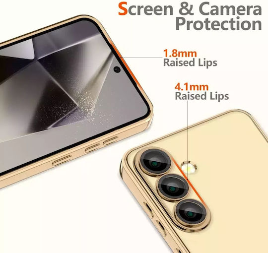 Tech-Protect Magflex Umschlag Rückseite Silikon / Kunststoff Transparent Gold (SAMSUNG A36 5G)