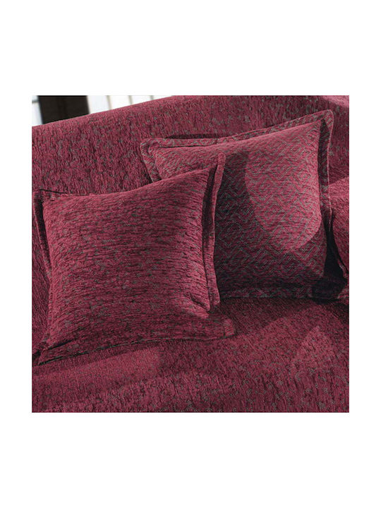 Guy Laroche Sofa Cushion Matis 100% Cotton Burgundy 50x50cm