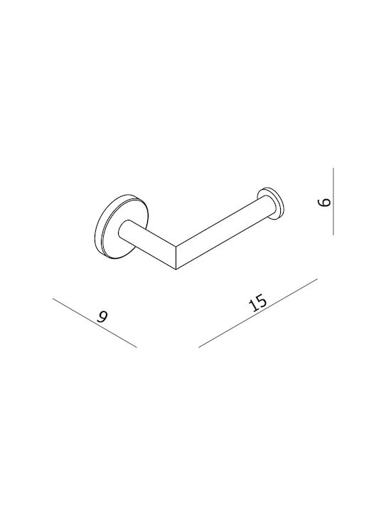Langberger Series 108 Χαρτοθήκη Επιτοίχια Μεταλλική White Matt