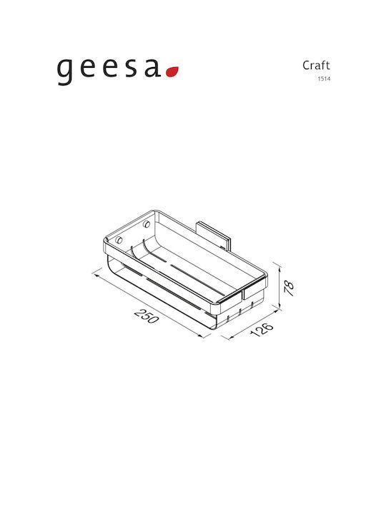 Geesa Σπογγοθήκη Inox Ασημί
