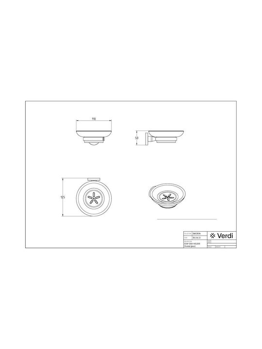 Verdi Omicron Επιτοίχια Σαπουνοθήκη Καφέ