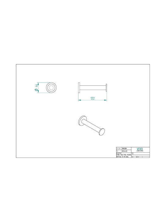 Verdi Omicron Wandmontiert Papierhalter Beige