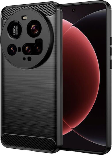 Techsuit Carbon Back Cover Silicone Black (Xiaomi 15 Ultra)