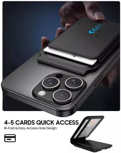 Tech-Protect MagSafe Θήκη Καρτών Magwallet Stand σε Μαύρο χρώμα