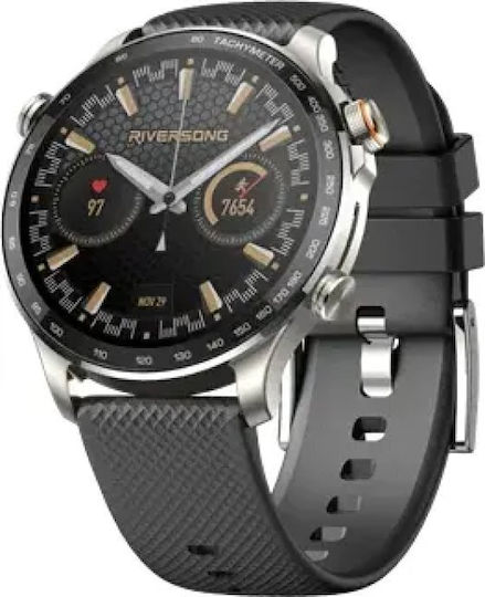 Riversong Motive 10 GT Smartwatch με Παλμογράφο (Μαύρο)