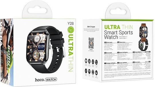 Hoco Y28 Smartwatch with Heart Rate Monitor (Black)