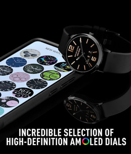 Reflex Active Series 31 35mm Smartwatch with Heart Rate Monitor (Black Rubber Strap)