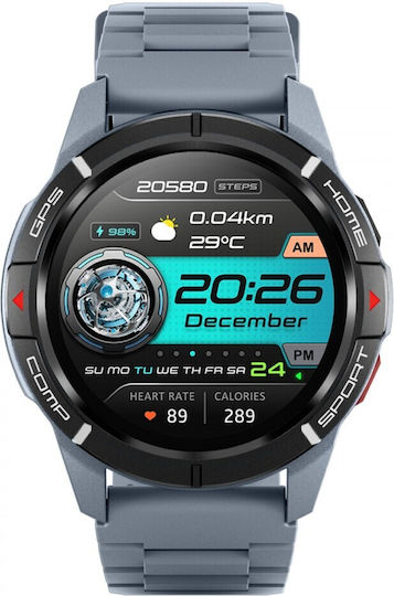 Mibro GS Active Smartwatch με Παλμογράφο (Γκρι)