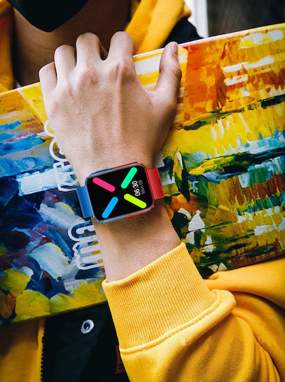 Kumi GT6 Smartwatch με Παλμογράφο (Μαύρο)