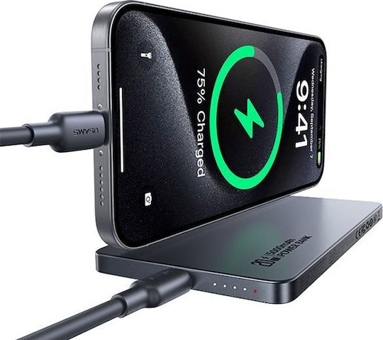 Usams CY Series US-CD231 MagSafe Външна Батерия 5000mAh 20W с USB-C Изходен Порт Power Delivery Бяла