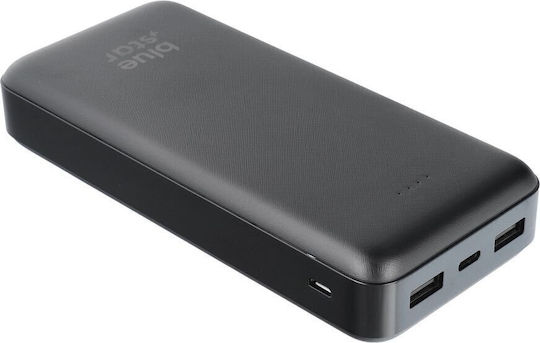 Blue Star W2027 Power Bank 20000mAh με 3 Θύρες USB-A και Θύρα USB-C Μαύρο