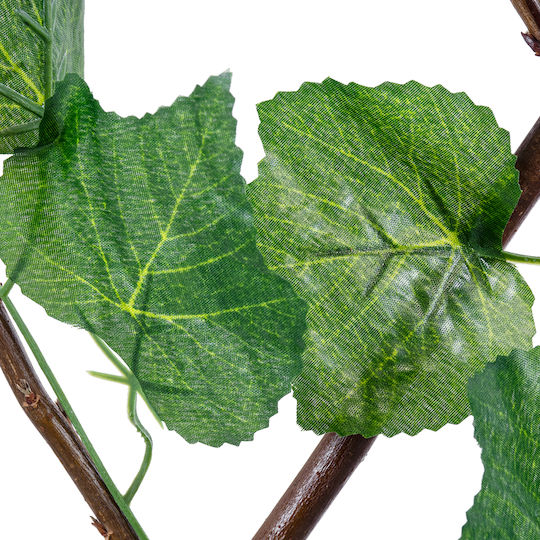 Globostar Artificial Garden Vine Leaves 78499 Πτυσσόμενη Πέργκολα Τεχνητής Φυλλωσιάς Κάθετος Κήπος Σύνθεση Αμπελόφυλλο Μ110 X Π10 X Υ120cm Min Μ310 X Π10 X Υ45cm Max