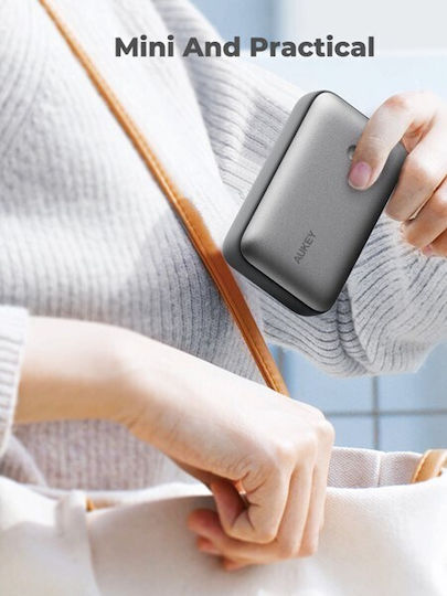 Aukey PB-Y57 Spark Mini Power Bank 20000mAh 22.5W with USB-A Port and USB-C Port Power Delivery Gray
