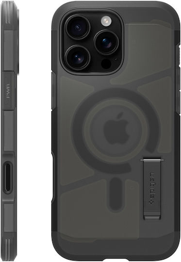 Spigen Tough Armor T AI (MagFit) Umschlag Rückseite Kunststoff / Silikon 2mm Frost Black (iPhone 17 Pro Max / iPhone 17 Pro / iPhone 16 Pro Max)