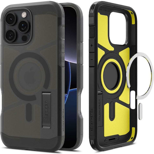 Spigen Tough Armor T AI (MagFit) Umschlag Rückseite Kunststoff / Silikon 2mm Frost Black (iPhone 17 Pro Max / iPhone 17 Pro / iPhone 16 Pro Max)