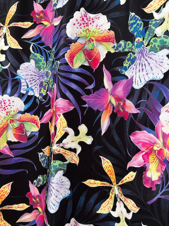Midi Fustă Floral Multicoloră