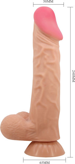 Pretty Love Sliding Skin Series Realistic Vibrator with Remote Control 24cm Flesh