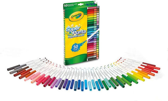 Crayola Super Punta Lavabili Markere de Desen Set 50buc