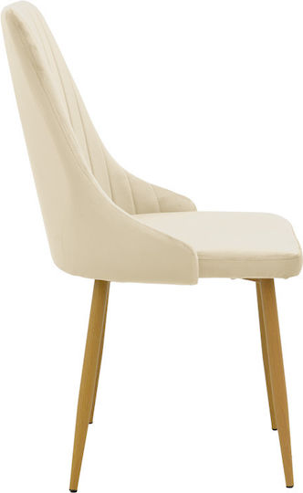 Azori Столички Трапезария плюшени Beige Velvet 1бр 49x55x85бр